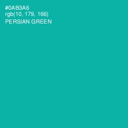 #0AB3A6 - Persian Green Color Image